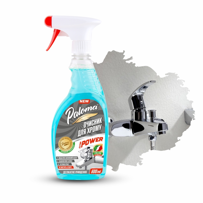 Очисник хромованих поверхонь Paloma, 600мл